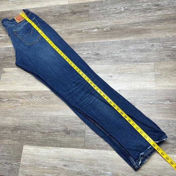 LEVI'S 514 Straight Leg Med Wash Blue Denim Jeans Men's Size W 36 L 36 - Picture 9 of 11